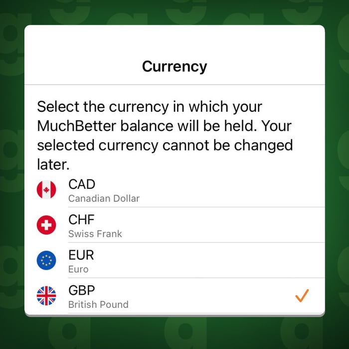 Your Chosen Currency