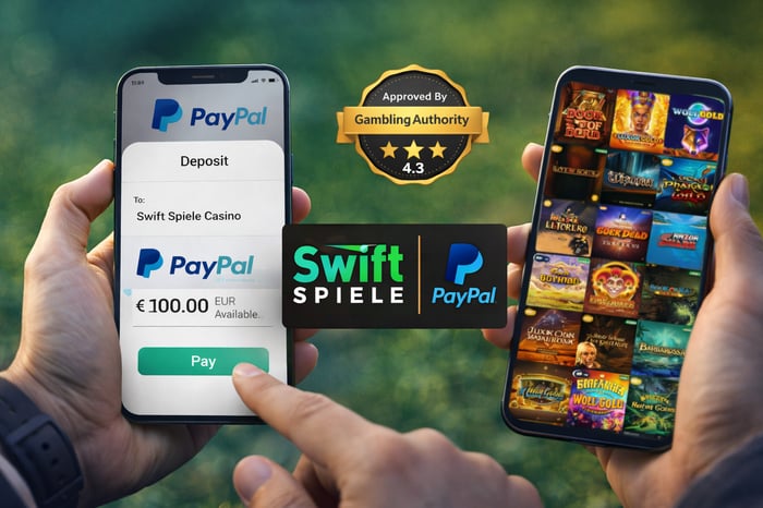 Image showing PayPal being used to deposit and play at Swift Casino