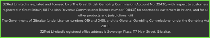 All reputable casinos show the full license number in the footer