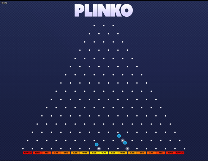 Plinko instant win game from Hacksaw Gaming