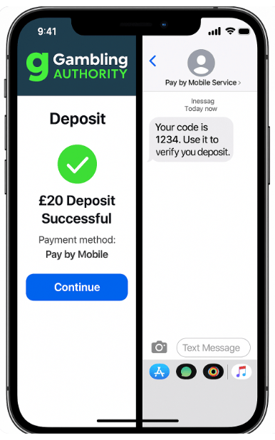 First hand experience screenshot showing a Pay by Mobile deposit from author Chris Vaughan