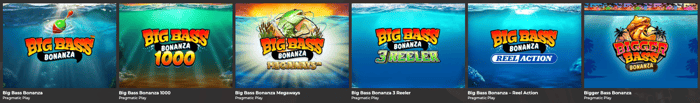Big Bass Bonanza slot lobby at 32Red Casino