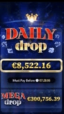 Widget showing the Red Tiger Daily Drop jackpot