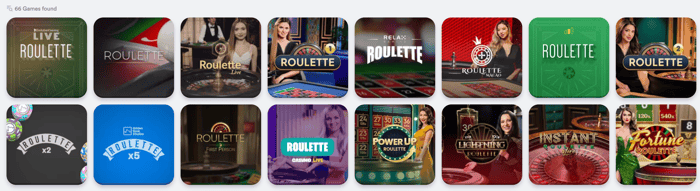 Casumo roulette lobby