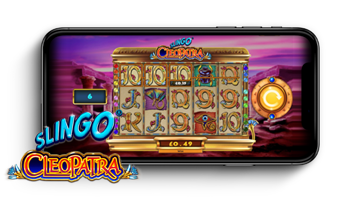 Slingo Cleopatra game being played on a mobile device