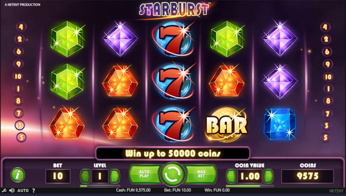 Starburst Slot reels